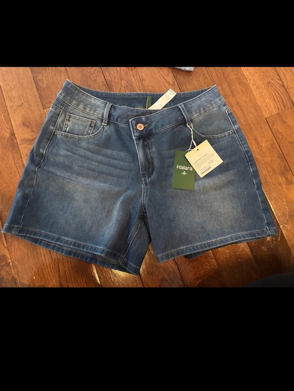 HALARA Women's Medium Blue Denim Jean Shorts